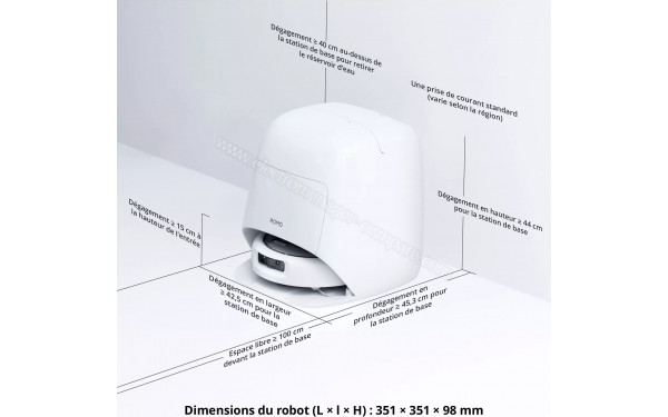 DJI Romo A2 Water Tank - Dimensions