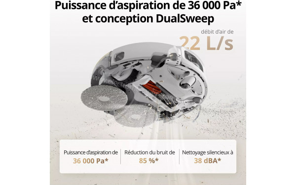 DJI Romo A2 Water Tank - Puissance d'aspiration