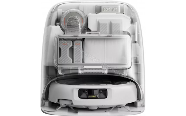 DJI Romo P Water Tank - Vue de face sur la station de chargement