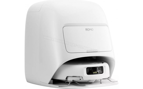 DJI Romo S Water Tank - Vue de 3/4 gauche sur la station de chargement