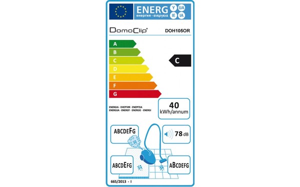 DOMOCLIP DOH105OR - &Eacute;tiquette &eacute;nergie