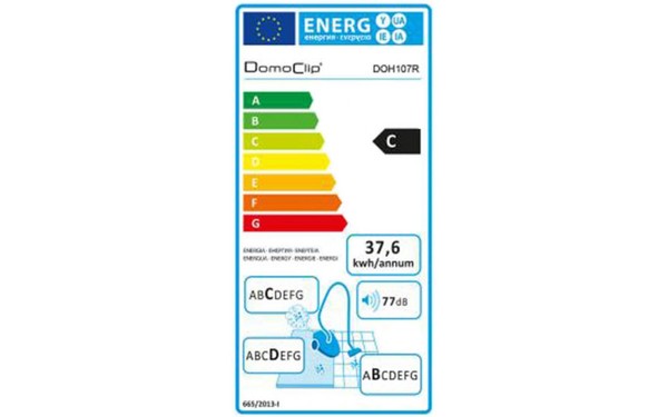 DOMOCLIP DOH107R - &Eacute;tiquette &eacute;nergie