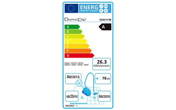 DOMOCLIP DOH111B - &Eacute;tiquette &eacute;nergie