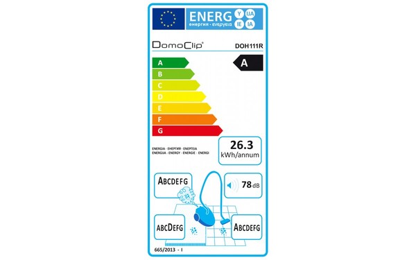 DOMOCLIP DOH111R - &Eacute;tiquette &eacute;nergie