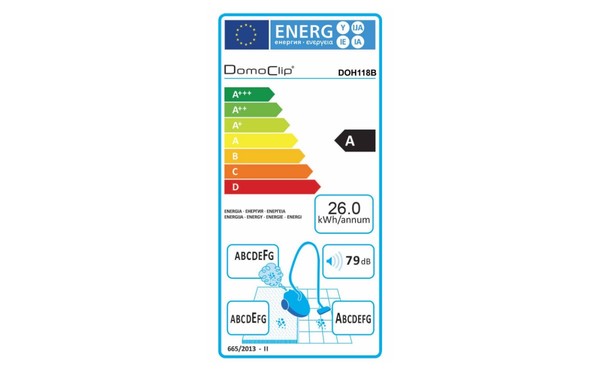 DOMOCLIP DOH118B - &Eacute;tiquette &eacute;nergie