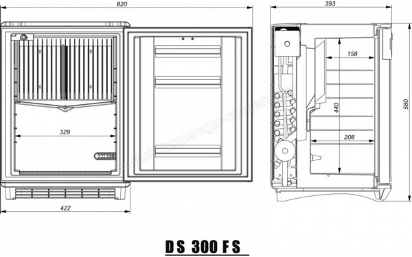 DOMETIC DS300 Blanc - Sch&eacute;ma technique