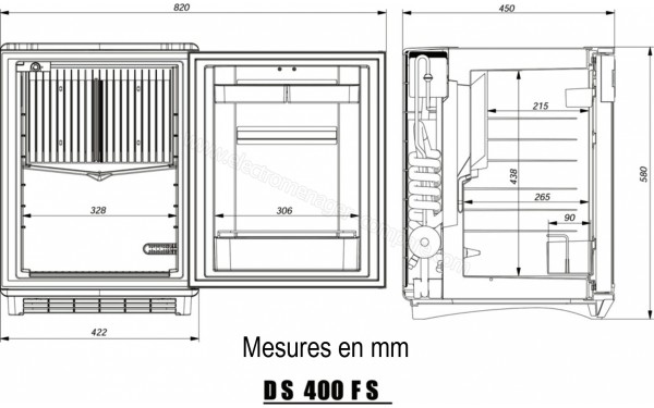 DOMETIC DS400 Blanc - Sch&eacute;ma technique