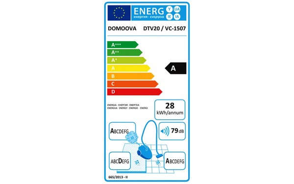 DOMOOVA DTV20 One - &Eacute;tiquette &eacute;nergie