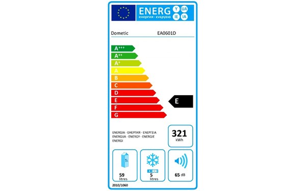DOMETIC EA0601D - &Eacute;tiquette &eacute;nergie