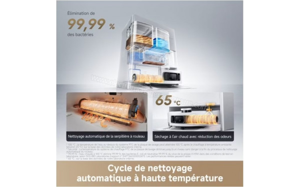 DREAME Aqua10 Roller AE Blanc - Cycle de nettoyage automatique &agrave; haute temp&eacute;rature