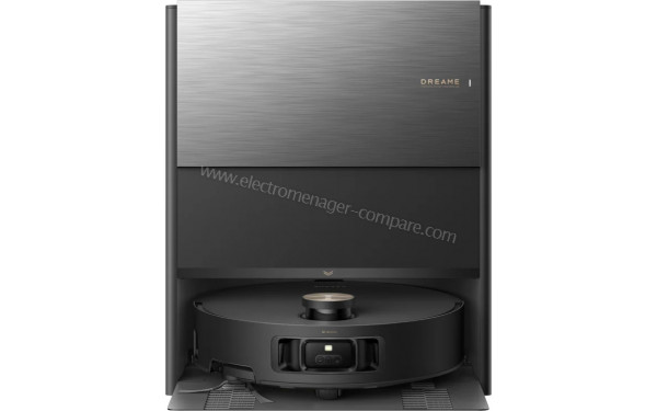 DREAME Aqua10 Roller Noir - Vue de face sur la station de chargement