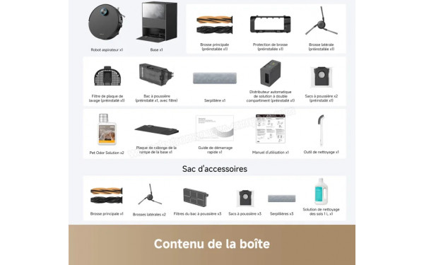 DREAME Aqua10 Ultra Track Complete Noir - Accessoires