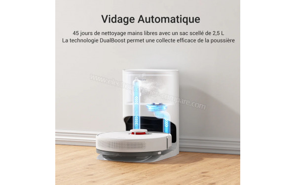 DREAME D10 Plus Blanc - Vidage automatique 