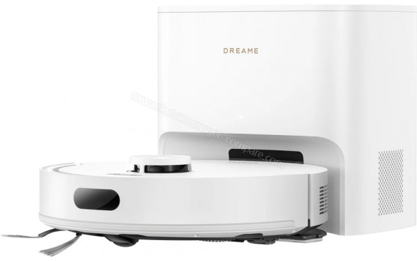 DREAME D20 Air Plus Blanc - Vue de 3/4 droite sur la station de chargement