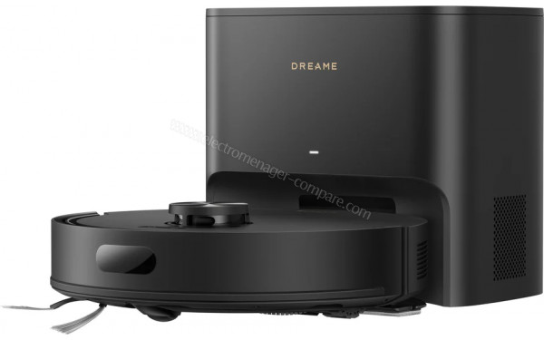 DREAME D20 Air Plus Noir - Vue de 3/4 droite sur la station de chargement