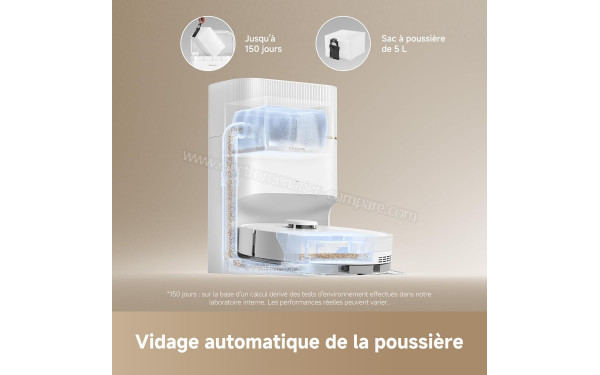 DREAME D20 Pro Plus Blanc - Vidage automatique de la poussi&egrave;re