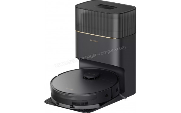 DREAME D20 Pro Plus Noir - Vue de 3/4 droite sur la base de chargement