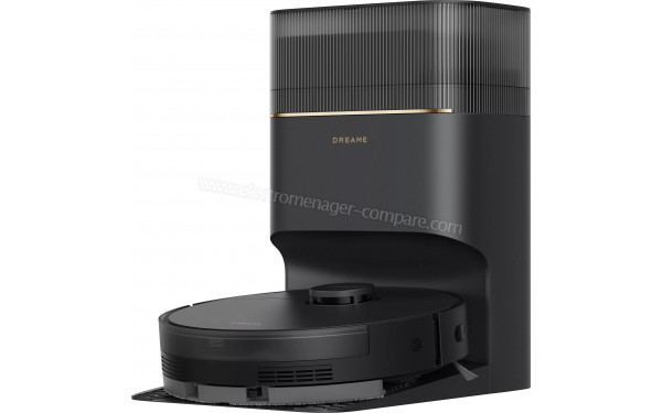 DREAME D20 Pro Plus Noir - Vue de 3/4 droite sur la base de chargement