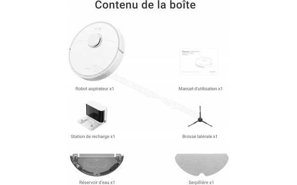 DREAME D9 Max Gen 2 Blanc - Contenu de la bo&icirc;te