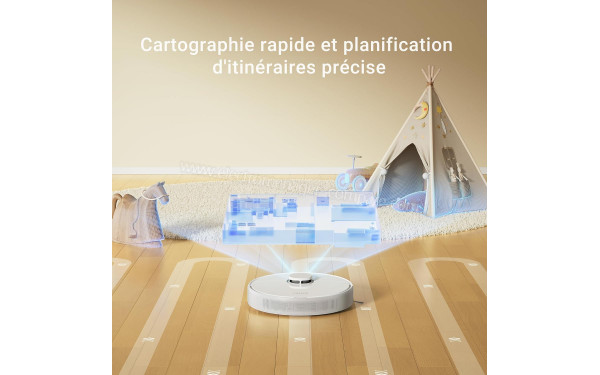 DREAME D9 Max Gen 2 Blanc - Cartographie rapide