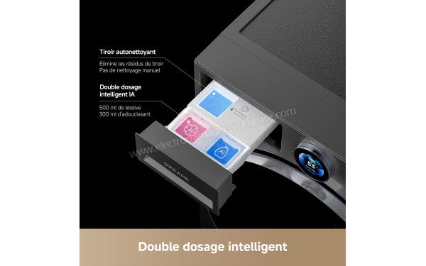 DREAME DWF11L90TAEU - Zoom sur le tiroir lessiviel