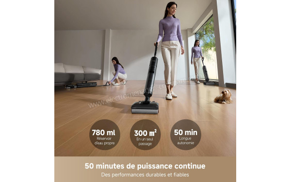 DREAME H12 Pro FlexReach - Autonomie jusqu'&agrave; 50 minutes
