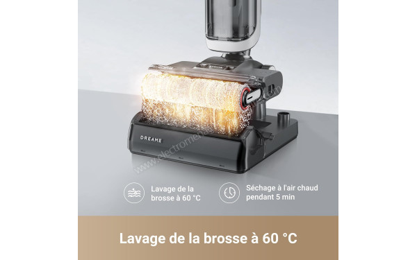 DREAME H14 - Lavage de la brosse &agrave; 60&deg;