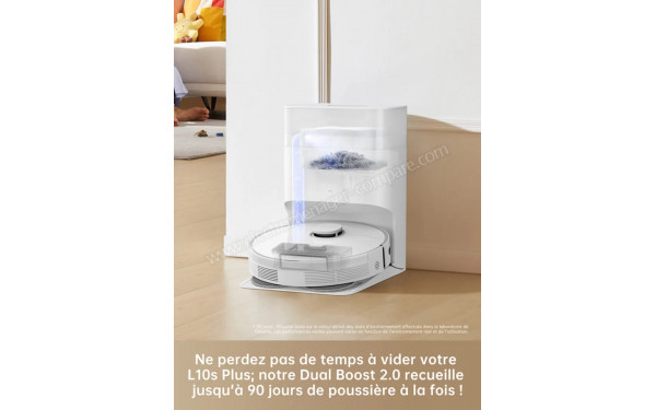 DREAME L10s Plus Blanc - Syst&egrave;me d'autovidage