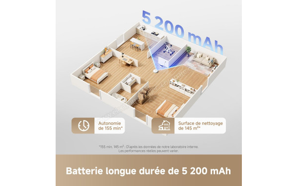 DREAME L10s Pro Gen 3 - Batterie longue dur&eacute;e