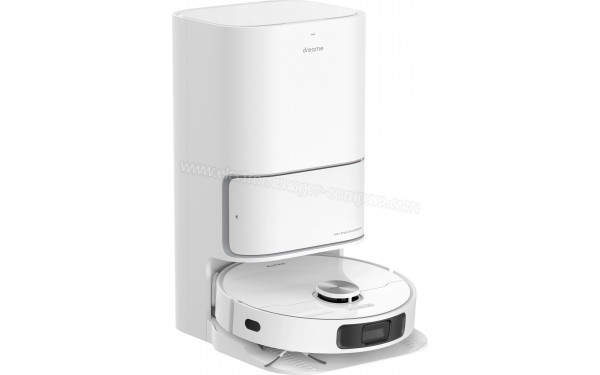 DREAME L10 Ultra - Vue 3/4 gauche sur la base de chargement