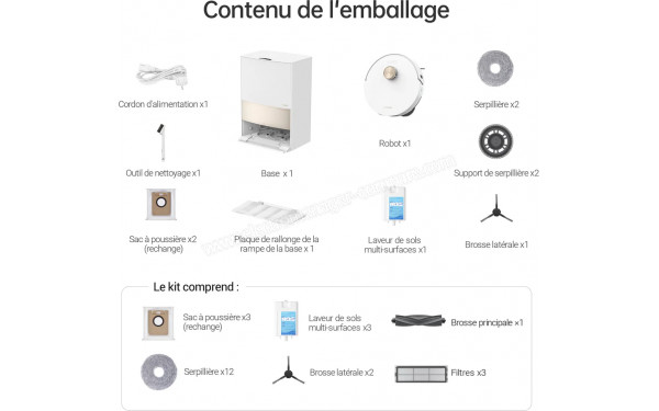 DREAME L20 Ultra Complete Blanc - Accessoires