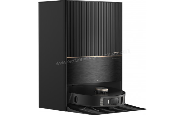 DREAME L20 Ultra Noir - Vue de 3/4 gauche sur la base de chargement