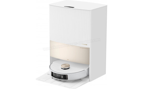 DREAME L20 Ultra Blanc - Vue de 3/4 droite sur la base de chargement