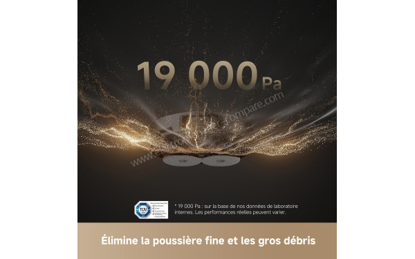 DREAME L40s Pro Ultra Noir - Elimine la poussi&egrave;re fine et les gros d&eacute;bris