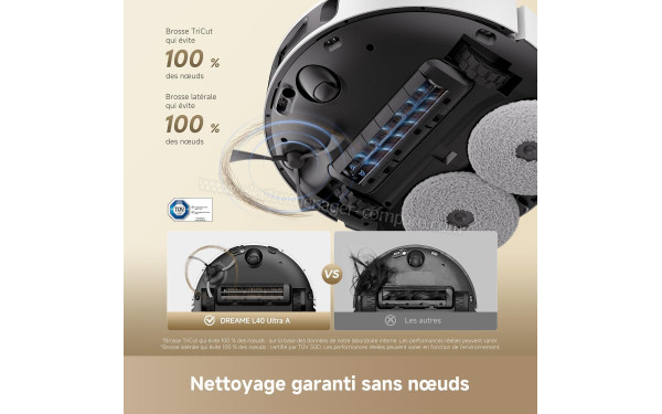 DREAME L40 Ultra A Blanc - Nettoyage sans noeuds