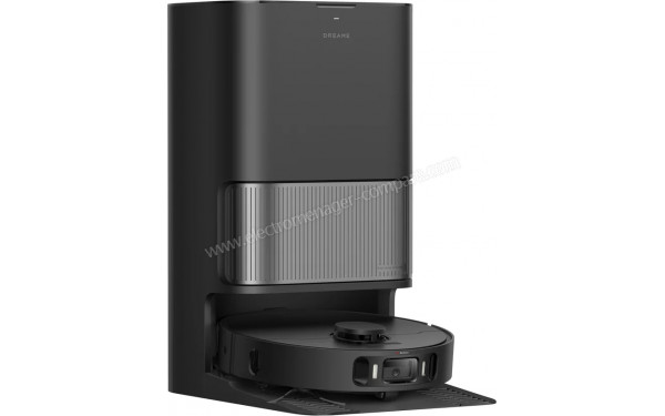 DREAME L40 Ultra AE Noir - Vue de 3/4 gauche sur la base de chargement