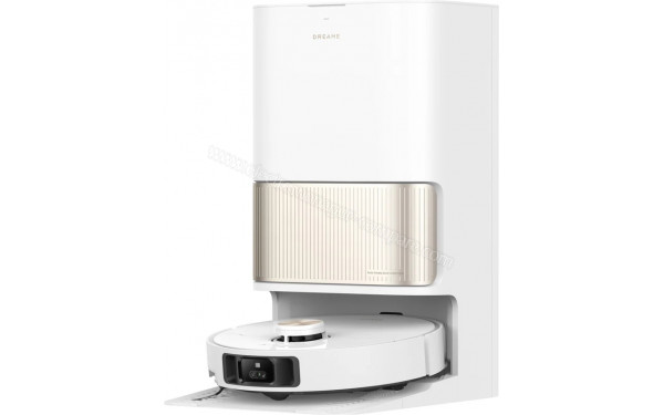 DREAME L40 Ultra Blanc - Vue 3/4 droite sur la base de chargement