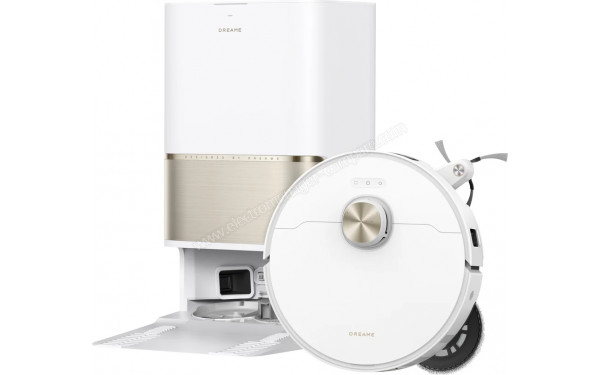 DREAME L50s Pro Ultra Blanc - Vue de dessus avec station de chargement