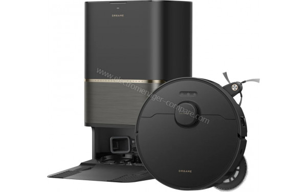 DREAME L50s Pro Ultra Noir - Vue de dessus avec station de chargement