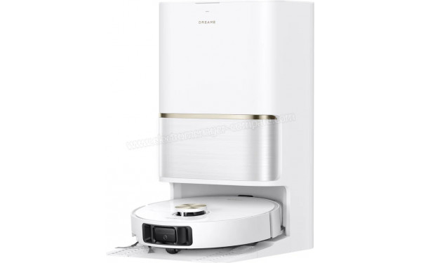 DREAME L50 Ultra AE Blanc - Vue de 3/4 droite sur la station de chargement