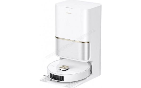 DREAME L50 Ultra AE Blanc - Vue de 3/4 droite sur la station de chargement