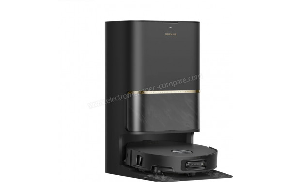 DREAME L60 Ultra Noir - Vue de 3/4 gauche sur la base de chargement