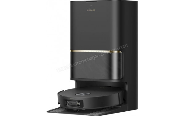DREAME L60 Ultra Noir - Vue de 3/4 droite sur la base de chargement