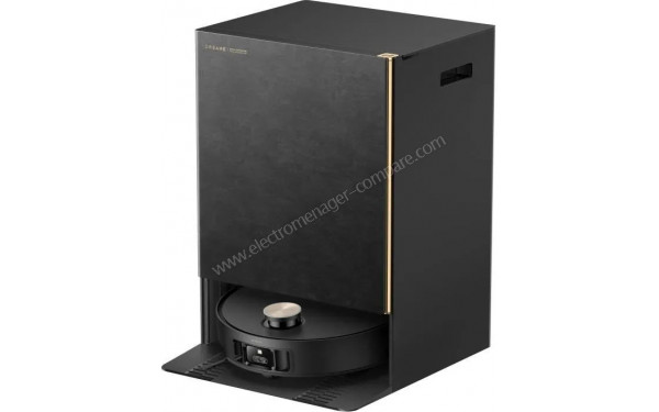 DREAME Matrix10 Ultra Noir - Vue de 3/4 droite sur la base de chargement