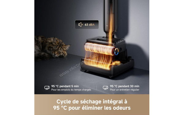 DREAME T12 Pro-A - Cycle de s&eacute;chage int&eacute;gral &agrave; 95&deg;C