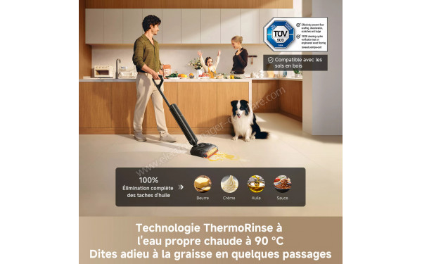 DREAME T16 Pro Heat-R - Technologie ThermoRinse &agrave; l'eau propre chaude &agrave; 90&deg;C