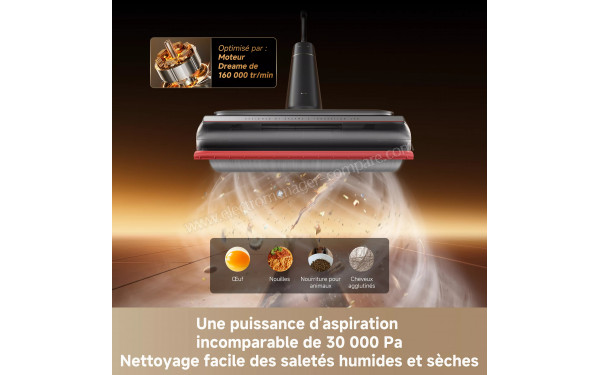DREAME T16 Pro Heat-R - Puissance d'aspiration