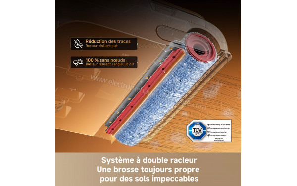 DREAME T16 Pro Heat-R - Syst&egrave;me &agrave; double racleur