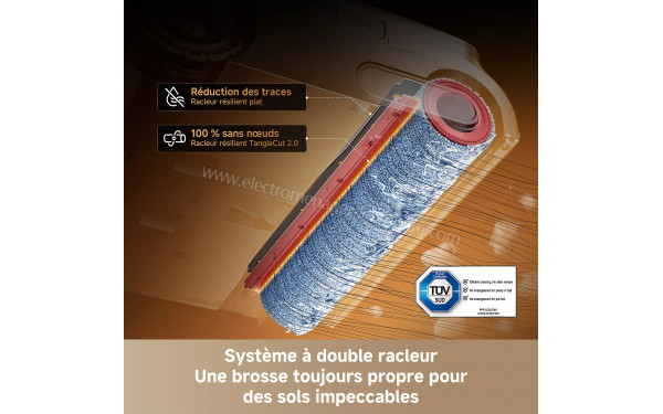DREAME T16 Pro Steam - Syst&egrave;me &agrave; double racleur