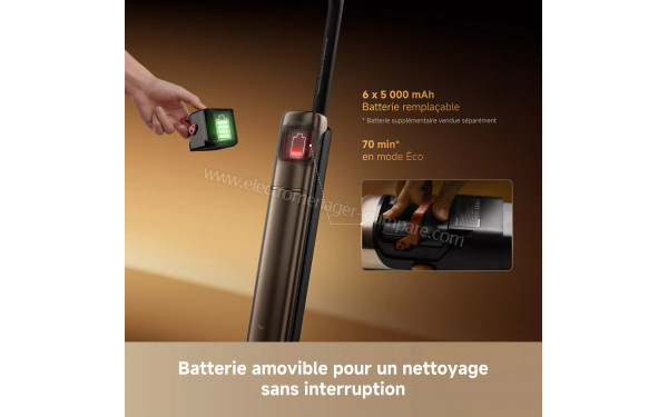 DREAME T16 Pro Steam - Batterie amovible
